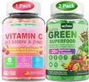 Vitamin C, D3 in cinkovi žvečilni gumiji + super zeleni
