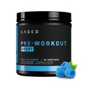 Kaged Sport Pred treningom Powder za moške in ženske, Blue Razz, Sport Certified, 188mg Kofein, Dušikov oksid dopolnilo, Beta Alanin za energijo, Dviganje uteži, Cardio vzdržljivost in moč, 20 Strežnice
