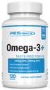 PEScience Omega-3+, 440mg EPA in 240mg DHA ribje olje dodatek, enostavno pogoltniti majhne velikosti softgel, brez okusa, 60 Strežnice