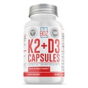 Dr. Boz - K2+D3 Kapsule, 66 Serving - Vitamin D3 K2 Dodatek z BioPerin - Kost in srce - Izboljšana absorpcija - Kakovost Testirano - Izdelano v ZDA - 5000iu (D3) - 400iu (K2) - Self Care
