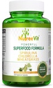 NutreeVit Pure 100% Organic Spirulina + Klorella + Wheatgrass - zmogljiva superhrana - Veggie Kapsule 