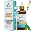 4-v-1 Mullein kapljice za pljuča in Gut zdravje – liposomski Mullein Leaf Extract, sončnični lecitin in holin za imuno, prebavni, alergija in sluz Relief – Made in USA – 2oz Peppermint