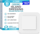 JJ CARE Adhesive Island oblačenje [Pack of 50], 6x6 Sterilno obmejno gaze oblačenje, dihanje otok rane obleko individualno zaviti z visoko Absorbent non-stick center Pad