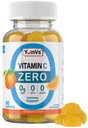 Yum-Vs - Zero cugar Vitamin C Gumies za odrasle in otroke - 250 mg VIT C Imunska podpora Gummy Vitamini - Sladkor brez žvečljivi Vitamin C Gummy dodatek - Visoka moč vegetarijanski Vitamin C Boost (60)