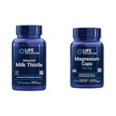 Life Extension Advanced Milk Thistle 120 Mehkužci in magnezij 500mg Kapsule za zdravje jeter, Detox podpora, zdravje srca in zdrave kosti