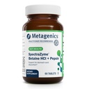 Metagenike SpectraZyme Betaine HCI + Pepsin - podpira Stomach Health & AIDs in Digestion* - z Betaine HCl & Pepsin - Proteolitična digestivna encima* - Non-GMO - 45 Serving - 90 tablet