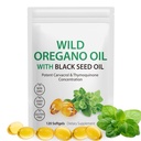 Origano olje s črnim oljem, 6000mg Origano Oil kapsule Organske, Origano dopolnilne kapsule, naravnih antioksidanti, ne-GMO, Gluten brez, 120 Softgels