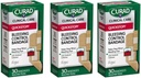 Curad Quickstop Flex-Fabric Bandages, Quickstop tehnologija za nadzor krvavitev, Razvrščene velikosti, 30 Število (paket 3)