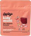 Chewsy otroški multivitamin + probiotiki + Superfoods Chews, Imuni & Prebavna podpora, Vitamini A, C, D3, E, Cink, Otroci Žvečilni dodatek, Posamezno zaviti sadni Chews, 6-dnevni dobava (1)