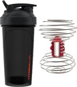 HydraCup Power Shaker w/Weighted Whisk, 28oz - Hitrejše mešanje, manj tresenje zahteva, Clump-free protein Shakes, Shaker Cup (polipropilen, črna)