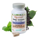 Quantum Health Sleep Immune Melatonin 5mg Support Supplement L Theanine Valerian Root + Elderberry Vitamin C & D Immunity Boost Daily Celo telo Wellness za ženske in moške - 30 Kapsule