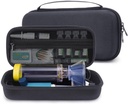 Hard Travel Case za Astma Inhaler, Spacer za otroke in odrasle, Maske, Inhaler imetnik prenosljive vreče za shranjevanje Organizator z mesh Pocket for Medicine, Alergy Meds, Ventolin Inhaler (CASE)