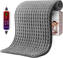 Qfun Ekstra velik ogrevalni pad za lajšanje bolečine v hrbtu, 19.6"x39.3" XXL hitri vročinski pad vrat in ramena električni grelni pad za obdobje Cramps s 6 Nastavitve toplote & Auto Shut-Off,Božična darila za moške