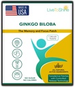 Live To Shine Ginkgo Biloba Patch - 30 Gingko Transdermal obliži - En mesec dobava za ženske in moške - ZDA Made