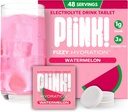 Plink! Fizzy Electrolyte tablete za odrasle in otroke – lubenica, 48ct – Dnevna hidracija z elektroliti – nizek sladkor, Vegan, Keto prijazno, Non-GMO