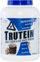 Body Nutrition Trutein High Protein v prahu: 45% Whey, 45% Kazein, 10% Jajčne bele beljakovine Shake Mix, Gluten-free, Nizko natrij, Nizko karb Beljakovine Dopolnilo za moške in ženske, Čokoladno arašidovo maslo, 4lb