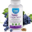 One Planet Nutrition Nano Grozdje Izvleček 250 mg Veggie kapsule (120 Serving), Nano za izboljšano absorpcijo, Podpira antioksidant zdravje za žilno zdravje, Non-GMO, Vegan, Gluten brez