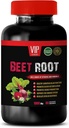 Superfood Beet Root Supplement - Beet Root 1000 MG - Pese Root Oxide dodatek, Pese Root tablete, Pese Koren vitamini, Imunski sistem Podpora, Pese Vitamini, Pese Dodatek, 1 Bot 60 Tabs