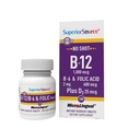 Superior vir No Shot Vitamin B-12 Cianokobalamin 1000 mcg, B-6, Folna kislina in vitamin D-3 1000 i.e. - Podpira energijo, možgane, srce, in zdravje kosti - 100 Podjezične tablete za raztapljanje