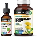 BIO KRAUTER Hawthorn Tinkture 2 Fl. Oz. & Dandelion 100 kapsul