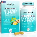 Advanced Podpora ščitnica, 2 mesecev dobave – Podpira energijo, Focus & Hormone Balance – z Jodine, Selen, Ashwagandha & L-Tirozin (vegetarijansko, ne-GMO)