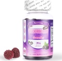 Bezgove jagode Sambucus z vitaminom C Imunska podpora dodatek za ženske in moške,Elderberry Flavor Gummy, 30 Day Supply - 60 Count