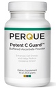 Perque pufer vitamin C askorbat v prahu - pH uravnotežen, vegetarijanski, alergen-free vitamin C dodatek - hitro delujoč antioksidant podpora - šumeči prah z magnezijem, kalijem in cinkom - 16 oz