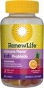 Renew Life Kids Probiotic Gummies, Dnevni dodatek podpira splošno zdravje in optimalna prebave, Mlekarna in soja brezplačno, 3 milijard CFU, 60 Število