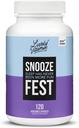 ŽIVI VITAMIN CO Snooze Fest - polni REM cikli - Uravnotežen spanec - Sprostite telo in um - Počitek in okrevanje - GABA - Kamilica - Melatonin - Triptofan - Valerian Root - Lemon Balm - Poppy - 120 Count
