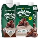 Čisto inspirirano pripravljeno za pitje organskega stresa beljakovin, dekadentna čokolada (12 paketov) - na rastlinah osnovani RTD Nutritional Protein Drink - Zero-Sugar & Gluten-free Meal Nadomestni pijača tekoči proteini