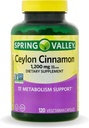 Cinnamon Kapsule iz pomladanske doline 1200 mg Kapsule, podporna Presnova * 120 Število 