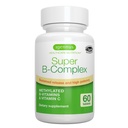 Igennus Super B-kompleks Metilirani B vitamini - trajen izpust, čista nalepka in visoka absorpcija, s 5-MTHF Folat & metil B12, Energija, Mood & Cognitive Performance, Laboratorij preverjen, 60 majhne tablete