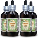 Zeleni čaj (Camellia Sinensis) Glicerit, organski posušeni listi tekoči ekstrakt brez alkohola (Brand Name: HerbalTerra, Proudly Made in USA) 4x4 fl.oz (4x120 ml)