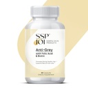 Dodatek za rast las 250 mg - Anti-Siva dopolnilo za moške in ženske s folno kislino, B-vitaminov in Biotin - podpira sive lase spremembe in spodbuja močno zdrave lase