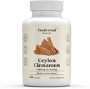 Ceylon Cinnamon 1200mg - Pure Ceylon Cinnamon - Vegan - Non-GMO - Podpora srce in kognitivno zdravje - bogata z antioksidanti - 60 Zelenjavne kapsule - Izdelano v ZDA