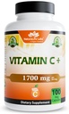 NaturaLife Labs Vitamin C z vitaminom D3, cink, Bezgove jagode in ingver Root – 1700 mg na serviranje – 100 kapsul, Vegan, Ne-GMO, Gluten prost