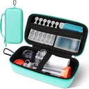 Astma Inhaler Case, Prenosni nebulator Organizator, Potovanja pripravljen z mesh Pocket, dvojnih zadrg, Silikonski ročaj, Otroci in odrasli, Stylish Green