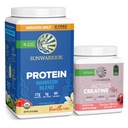 Sunwarrior WarriorBlend Vanilla Protein Powder 32 Servis in kreatin za ženske Berry Limonada 50 Servisi