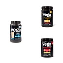 Vega Sport Rutine Bundle - Premium Vanilla Protein Powder (20 serving) Jagodna limonada Preworkout Energizer (25 serverjev) in limonada Elektrolit Hidracija (50 serverjev)