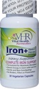 Iron+ z vitaminom C, FOLIC kislino, B-12 in ZINC brez konzervansov, nežna in nezaščitena formula za maksimalno absorpcijo. 30 Veggie kape - Vital Health Remedies