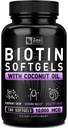 Zeal Biotin 10000mcg z organskim kokosovim oljem Softgels 