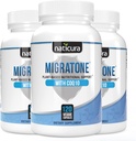 Migraton Migrena Relief - Naravni glavobol Relief Vitamin - Migrena Dodatek z PA - Prosti Butterbur, Magnezij, Vitamin B2 B6 in B12, Mikroaktivni CoQ10 in Feverfew - Izbira klinike Migrene