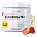 Liveood Daily Electrolities Powder, Elektrolitis Hidracija Powder z vitaminom C, Taurine, D Ribose & FOS, Sladkor brez elektrolitske pijače Mix, Keto, Gluten Prost, Jagodna limonada, 30 Serving