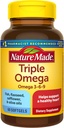 Narava narejena Triple Omega 3-6-9, 60 Softgels, Omega dodatek za zdravje srca (Pack 3)