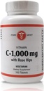 Holistično zdravje Vitamin C z Rose HIPS 1000 mg tablete, Vitamin C tablete za povečanje imunitete, vzdrževanje optimalnega krvnega tlaka, in bolj zdrave vnetne odzive, 100 tablet