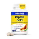 Enzymedica Papaya Gold, Advanced Digestive Encimi z naravno organsko papajo in klorofilom za celovito podporo prebavljivosti, Bromelain & Papain, Vegan, Mint, 60 Žvečljive tablete