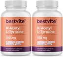 BESTVITE N-acetil L-tirozin 350 mg (NALT) (240 kapsul) (120 x 2) - brez stearat - brez GSO - brez glutena