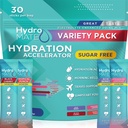 Elektrolit v prahu brez sladkorja Hidracija Pack varietete Pack HydroMATE 30 palice