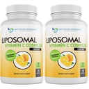 Liposomski vitamin C 1400mg na strežbo - visoka absorpcija Askorbinska kislina, Lypo-sferična Vitamin C kompleksna Imunska podpora Dodatek w/Močni antioksidanti in Kolagen Booster, (180 Veggie Caps 2 Pack)