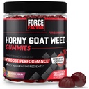 Sila Factor Horny Kozel Gumiji za moške, Naravni moški pogon in Vitalnost dodatek s sestavinami za vrhunsko absorpcijo, Slacious Passion Berry Flavor, Črna, 90 Count